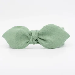 Diadema lazo chloé verde hecha a mano