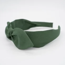 Diadema lazo chloé verde oscuro hecha a mano