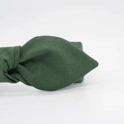 Diadema lazo chloé verde oscuro hecha a mano