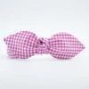 Diadema lazo chloé vichy fucsia hecha a mano