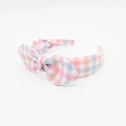 Diadema lazo chloé vichy tricolor