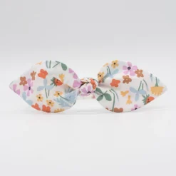 Diadema lazo flores de colores hecha a mano