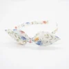 Diadema lazo flores pastel hecha a mano
