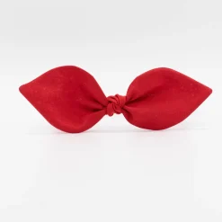 Diadema lazo rojo hecha a mano