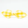 Diadema lazo vichy amarillo hecha a mano