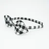 Diadema lazo vichy blanco y negro hecha a mano