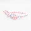 Diadema lazo vichy tricolor hecha a mano