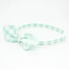 Diadema lazo vichy verde mint hecha a mano
