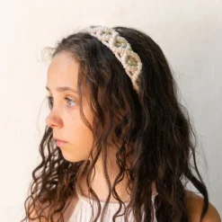 Diadema macramé color lino