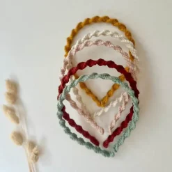 Diadema macramé fina terracota