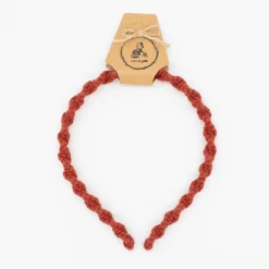 Diadema macramé fina terracota