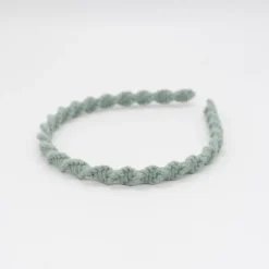 Diadema macramé fina verde