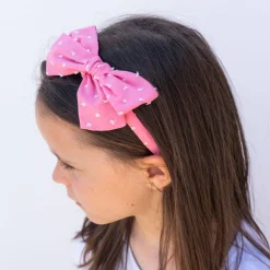 Diadema niña lazo Alice plumeti rosa