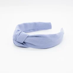 Diadema nudo azul celeste lavanda hecha a mano