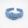 Diadema nudo azul hecha a mano