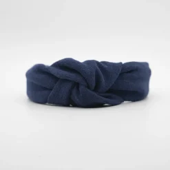 Diadema nudo azul marino hecha a mano