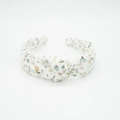 Diadema nudo flores Cotton hecha a mano
