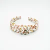 Diadema nudo flores de colores hecha a mano