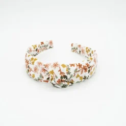 Diadema nudo flores de colores hecha a mano