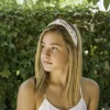 Diadema nudo flores tonos pastel hecha a mano