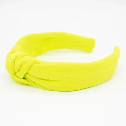 Diadema nudo lima fluor hecha a mano