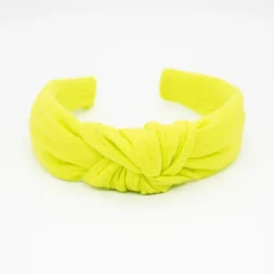 Diadema nudo lima fluor hecha a mano