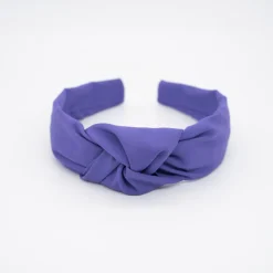 Diadema nudo morado hecha a mano