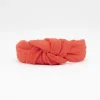 Diadema nudo rojo luminoso hecha a mano