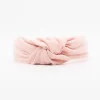Diadema nudo rosa claro rústico hecha a mano