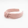 Diadema nudo rosa rústico hecha a mano