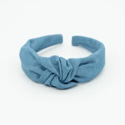 Diadema nudo vaquera hecha a mano