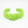 Diadema nudo verde fluor hecha a mano