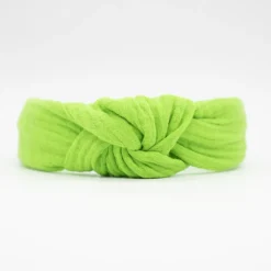 Diadema nudo verde fluor hecha a mano