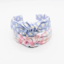 Diadema nudo vichy tricolor