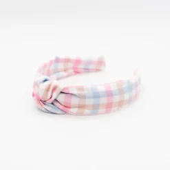 Diadema nudo vichy tricolor