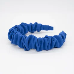 Diadema scrunchie azulón rústico