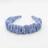 Diadema scrunchie azul texturado
