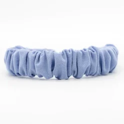 Diadema scrunchie azul texturado