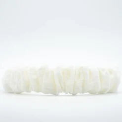 Diadema scrunchie gasa blanca