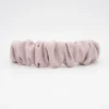 Diadema scrunchie rosa empolvado