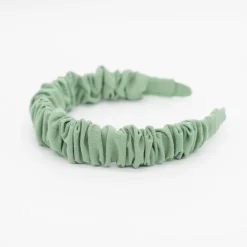 Diadema scrunchie verde texturado
