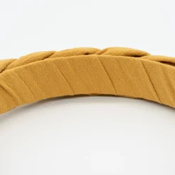 Diadema trenzada amarillo ocre