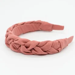 Diadema trenzada rosa