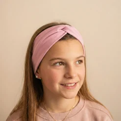 Diadema turbante rosa