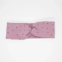 Diadema turbante rosa topos