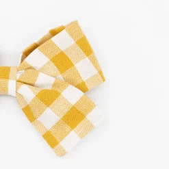 Lazo clásico vichy amarillo ocre