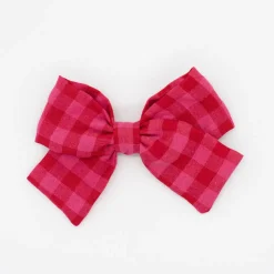 Lazo clásico vichy bicolor rojo frambuesa