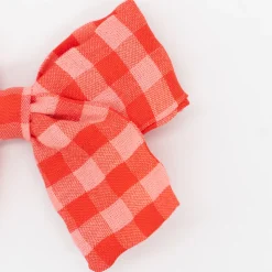 Lazo clásico vichy bicolor rojo fresa