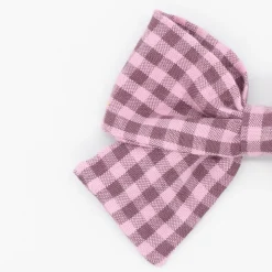 Lazo clásico vichy bicolor rosa