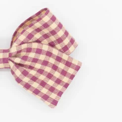 Lazo clásico vichy bicolor vainilla